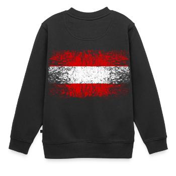 Oesterreich 002 AllroundDesigns - Kinder Premium Organic Sweatshirt - Schwarz - Hinten - AI Model Kid Female (0cm)
