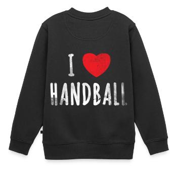 Handball cadeau de handball Handball - Sweat Premium enfant bio - noir - Dos - AI Model Kid Female (0cm)