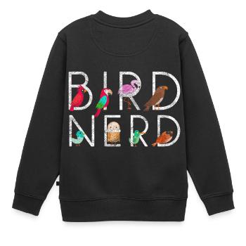 troupeau oiseaux d'oiseaux oiseau amant cadeau - Sweat Premium enfant bio - noir - Dos - AI Model Kid Female (0cm)