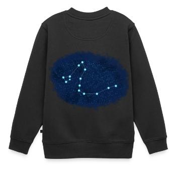 Draco Konstellation - Kinder Premium Organic Sweatshirt - Schwarz - Hinten - AI Model Kid Female (0cm)