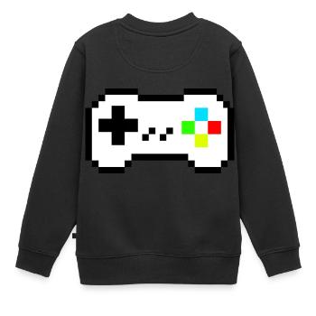 Contrôle des pixels - Sweat Premium enfant bio - noir - Dos - AI Model Kid Female (0cm)