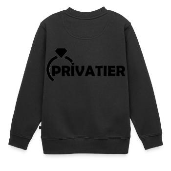 Privatier - Sweat Premium enfant bio - noir - Dos - AI Model Kid Female (0cm)