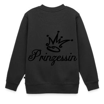 princesse - Sweat Premium enfant bio - noir - Dos - AI Model Kid Female (0cm)