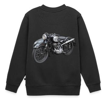 Motorrad - Kinder Premium Organic Sweatshirt - Schwarz - Hinten - AI Model Kid Female (0cm)