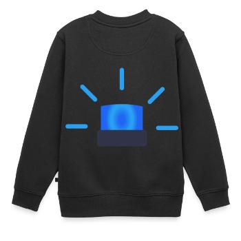 Blaulicht Geschenkidee - Kinder Premium Organic Sweatshirt - Schwarz - Hinten - AI Model Kid Female (0cm)