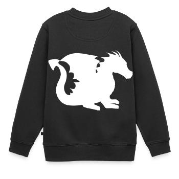 petit dragon - Sweat Premium enfant bio - noir - Dos - AI Model Kid Female (0cm)