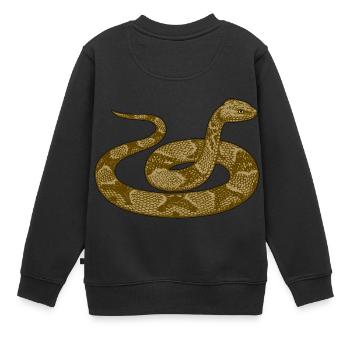 Serpent en colère - Sweat Premium enfant bio - noir - Dos - AI Model Kid Female (0cm)