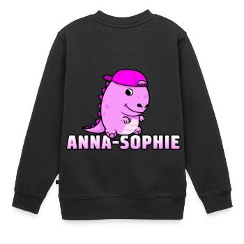 Anna Sophie cadeau d'anniversaire - Sweat Premium enfant bio - noir - Dos - AI Model Kid Female (0cm)