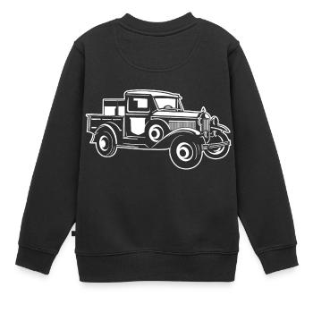 Pick-up Classic Car 01_weiß - Sweat Premium enfant bio - noir - Dos - AI Model Kid Female (0cm)
