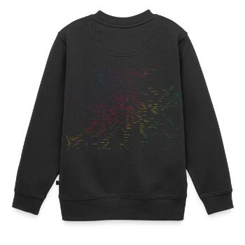 Berlin Karte U-Bahn Stationen - Kinder Premium Organic Sweatshirt - Schwarz - Hinten - AI Model Kid Female (0cm)