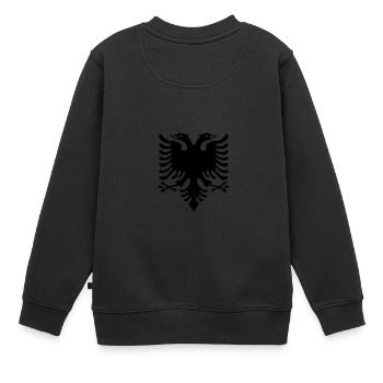 Aigle albanais - Sweat Premium enfant bio - noir - Dos - AI Model Kid Female (0cm)