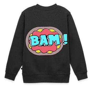 Bam ! - Sweat Premium enfant bio - noir - Dos - AI Model Kid Female (0cm)