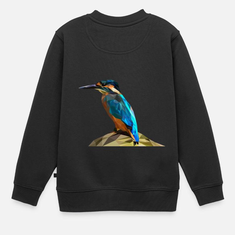 martin-pêcheur - Sweat Premium enfant bio - noir