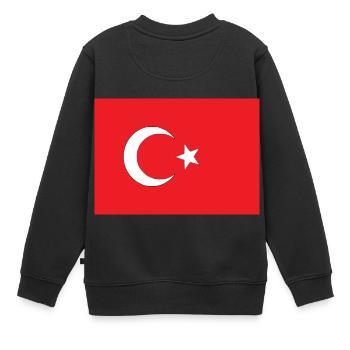 Turquie - Sweat Premium enfant bio - noir - Dos - AI Model Kid Female (0cm)