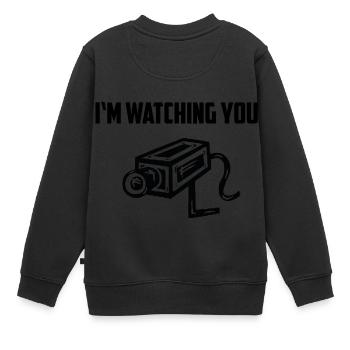 Je te regarde - Sweat Premium enfant bio - noir - Dos - AI Model Kid Female (0cm)