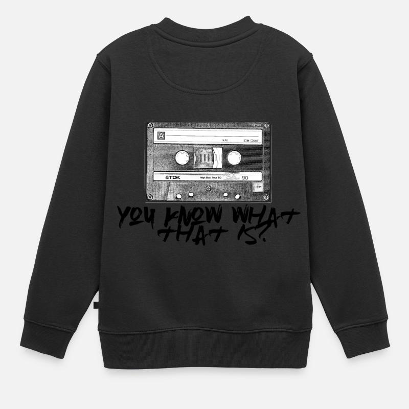 Cassette - Te connais-tu encore? - Sweat Premium enfant bio - noir