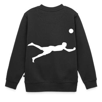 Beach Volleyball Spieler Sport - Kinder Premium Organic Sweatshirt - Schwarz - Hinten - AI Model Kid Female (0cm)