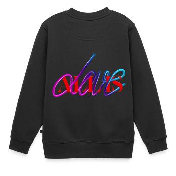 All is Love - Kinder Premium Organic Sweatshirt - Schwarz - Hinten - AI Model Kid Female (0cm)
