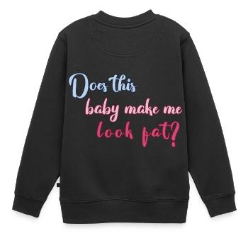 idée de cadeau naissance bébé enfant né naissance - Sweat Premium enfant bio - noir - Dos - AI Model Kid Female (0cm)