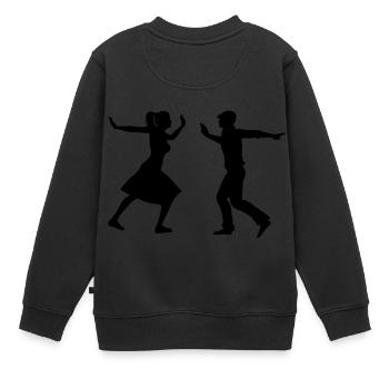 Lindy Hop Swing Tanzen Geschenk Tanz Shag Boogie - Kinder Premium Organic Sweatshirt - Schwarz - Hinten - AI Model Kid Female (0cm)