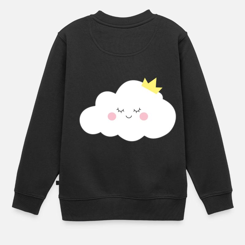 Wolke - Kinder Premium Organic Sweatshirt - Schwarz