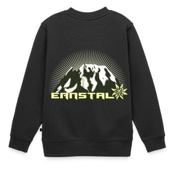 Ennstal - Steiermark - Grimming - Kinder Premium Organic Sweatshirt - Schwarz - Hinten - AI Model Kid Female (0cm)