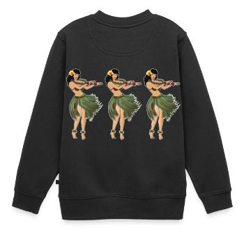 Hula Girls Hula Girl Dancing the Hula - Sweat Premium enfant bio - noir - Dos - AI Model Kid Female (0cm)