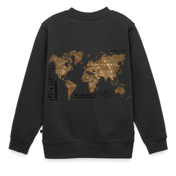 URBN SRVL World black - Kinder Premium Organic Sweatshirt - Schwarz - Hinten - AI Model Kid Female (0cm)