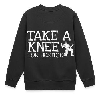 Prenez un genou Je suis avec le Cap-shirt pour la justice - Sweat Premium enfant bio - noir - Dos - AI Model Kid Female (0cm)