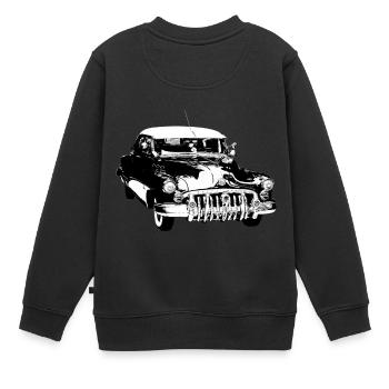 Buick 1950 - Kinder Premium Organic Sweatshirt - Schwarz - Hinten - AI Model Kid Female (0cm)