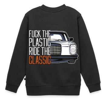 FTP Style Retro Car Silhouette - Kinder Premium Organic Sweatshirt - Schwarz - Hinten - AI Model Kid Female (0cm)