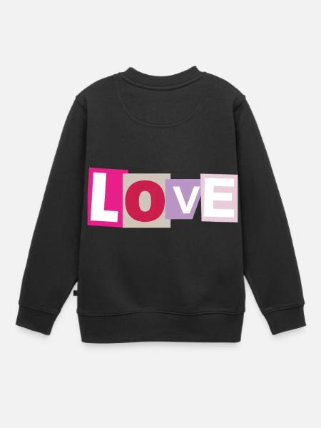 Love - Sweat Premium enfant bio - noir