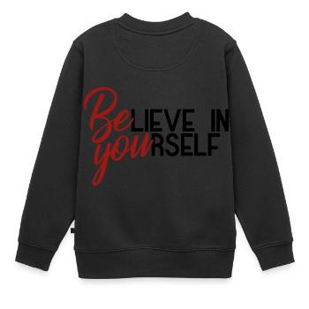 Be you - Kinder Premium Organic Sweatshirt - Schwarz - Hinten - AI Model Kid Female (0cm)