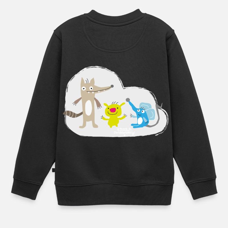 Froehliche Tierchen - Kinder Premium Organic Sweatshirt - Schwarz
