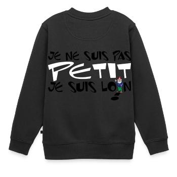 illusion d'optique - Sweat Premium enfant bio - noir - Dos - AI Model Kid Female (0cm)
