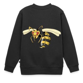 Wespe - Kinder Premium Organic Sweatshirt - Schwarz - Hinten - AI Model Kid Female (0cm)