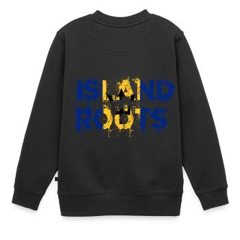 Barbados Wurzeln - Kinder Premium Organic Sweatshirt - Schwarz - Hinten - AI Model Kid Female (0cm)