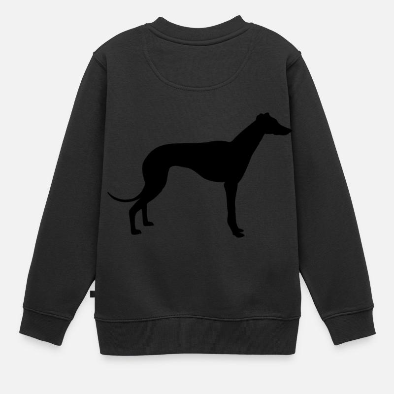 greyhound - Kids Premium Organic Sweatshirt - black
