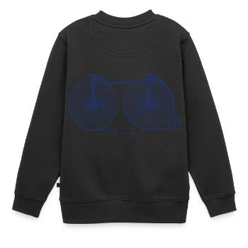 Retro tandem - Sweat Premium enfant bio - noir - Dos - AI Model Kid Female (0cm)
