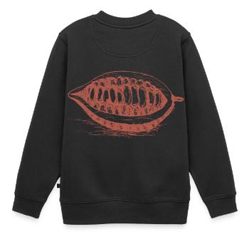 Kakao bean - Kinder Premium Organic Sweatshirt - Schwarz - Hinten - AI Model Kid Female (0cm)