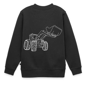 Traktor - Kinder Premium Organic Sweatshirt - Schwarz - Hinten - AI Model Kid Female (0cm)