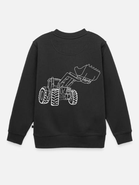 traktor - Premium børne sweatshirt økologisk - sort