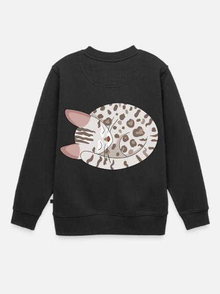Chat de Bengale Chat - Sweat Premium enfant bio - noir