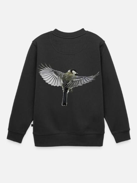 oiseau - Sweat Premium enfant bio - noir