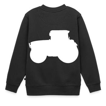 Tracteur tracteur tracteur tracteurs - Sweat Premium enfant bio - noir - Dos - AI Model Kid Female (0cm)