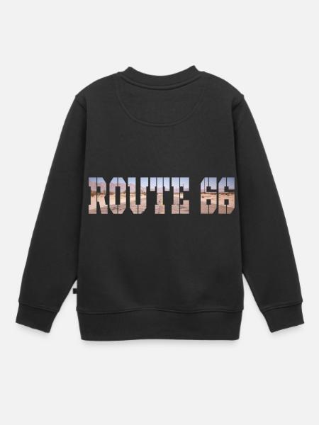 ROUTE 66 - Sweat Premium enfant bio - noir