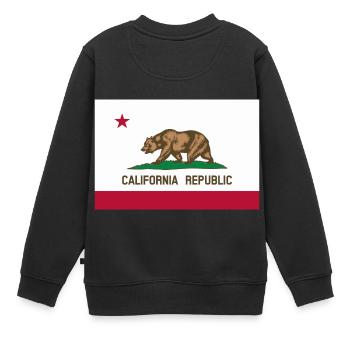 Californie - Sweat Premium enfant bio - noir - Dos - AI Model Kid Female (0cm)
