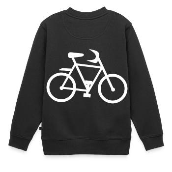 Bike, only bike - Kids Premium Organic Sweatshirt - black - Back - AI Model Kid Female (0cm)