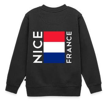 Nizza Frankreich - Kinder Premium Organic Sweatshirt - Schwarz - Hinten - AI Model Kid Female (0cm)