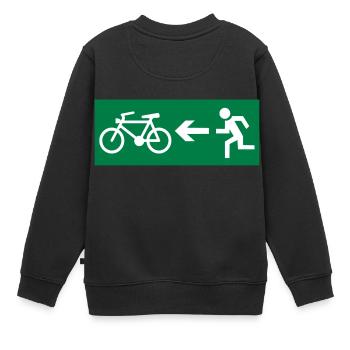 Radsport - Kinder Premium Organic Sweatshirt - Schwarz - Hinten - AI Model Kid Female (0cm)